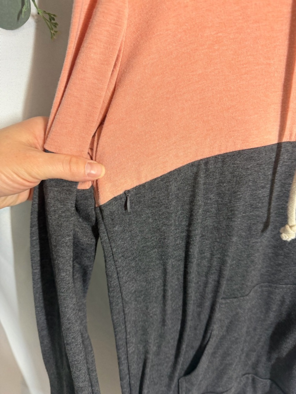 Bearsland | Nursing Hidden Zippers Hoodie Pink Gray Women's Size Large - Picture 10 of 15
